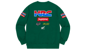 Supreme Honda Fox Racing Crewneck Dark Green