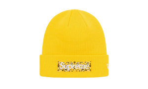 Supreme New Era Bandana Box Logo Beanie Yellow