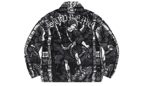 Supreme Saint Michael Fleece Jacket Black