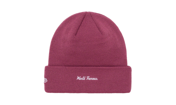 Supreme New Era Box Logo Beanie Plum