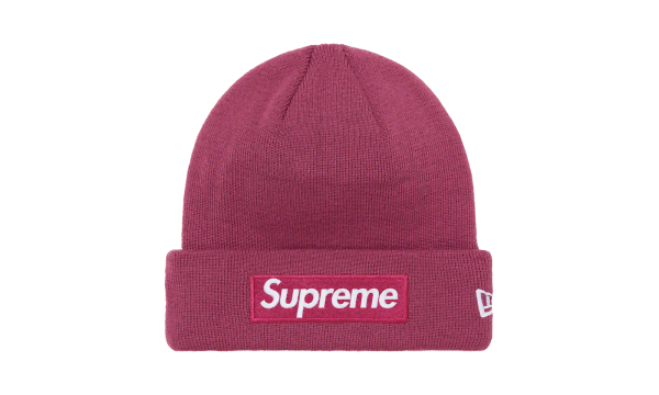 Supreme New Era Box Logo Beanie Plum