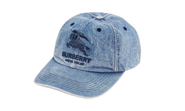Supreme Burberry Denim 6-Panel Washed Blue
