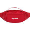 Supreme Leather Waist Bag Red